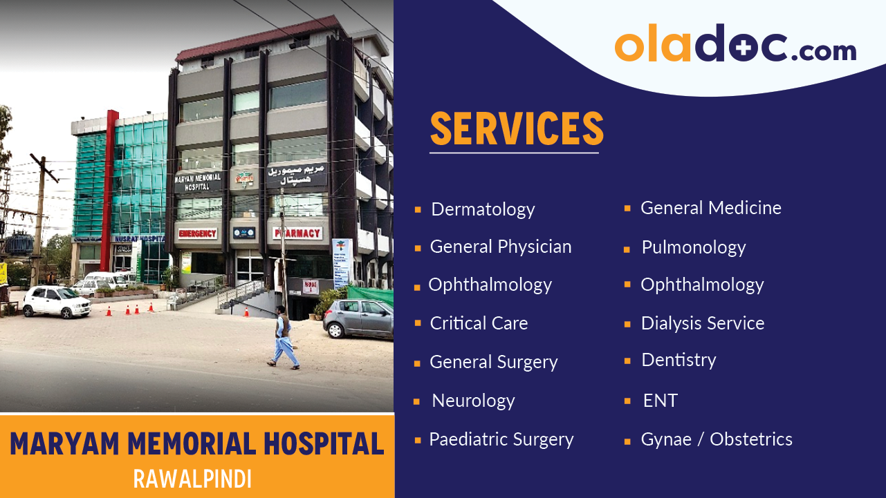 Services Offered by Maryam Memorial Hospital Rawalpindi